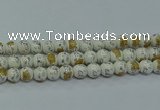 CPB802 15.5 inches 8mm round Painted porcelain beads