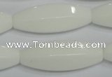 CPB82 15.5 inches 15*40mm rice white porcelain beads wholesale