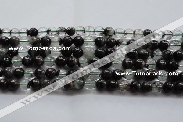 CPC03 15.5 inches 8mm round green phantom quartz beads wholesale