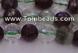 CPC11 15.5 inches 8mm faceted round green phantom quartz beads