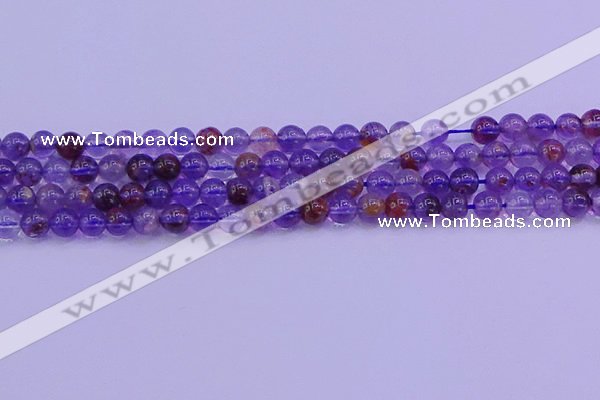 CPC601 15.5 inches 6mm round purple phantom quartz beads