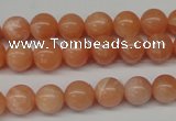 CPE03 15.5 inches 8mm round peach stone beads wholesale