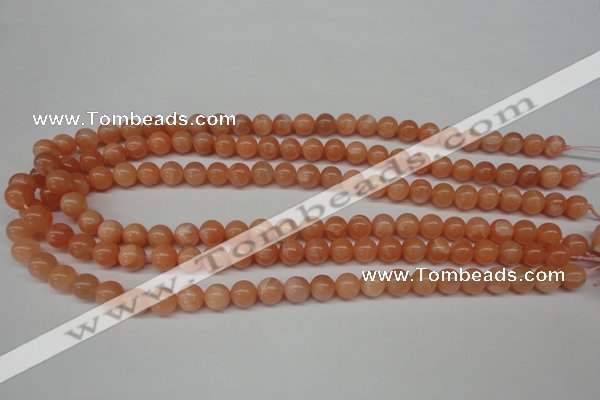 CPE03 15.5 inches 8mm round peach stone beads wholesale