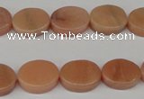 CPE26 15.5 inches 10*14mm oval peach stone beads wholesale