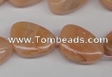 CPE28 15.5 inches 15*20mm teardrop peach stone beads wholesale