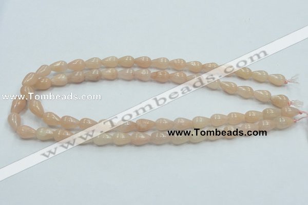 CPI01 15.5 inches 8*12mm teardrop pink aventurine jade beads