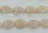 CPI04 15.5 inches 10*14mm flat teardrop pink aventurine jade beads