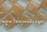 CPI102 15.5 inches 14*14mm diamond pink aventurine jade beads