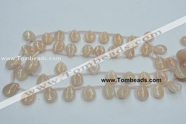 CPI15 15.5 inches 13*18mm top-drilled teardrop pink aventurine jade beads