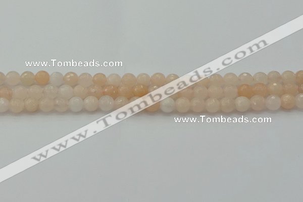 CPI210 15.5 inches 4mm faceted round pink aventurine jade beads