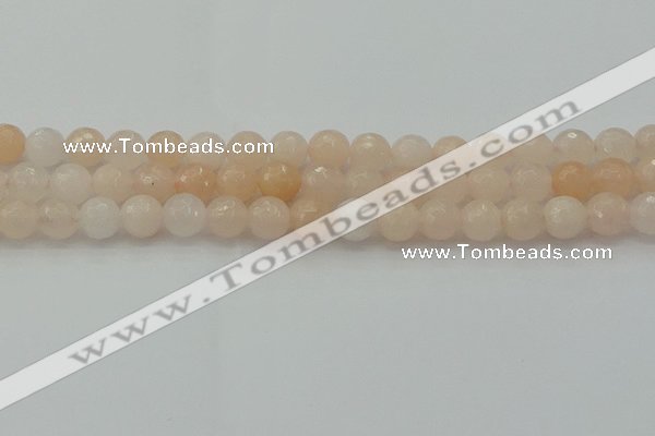 CPI212 15.5 inches 8mm faceted round pink aventurine jade beads