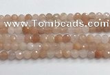 CPI217 15.5 inches 8mm faceted round pink aventurine jade beads wholesale