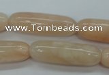 CPI38 15.5 inches 12*40mm rice pink aventurine jade beads