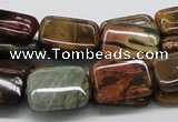 CPJ10 15.5 inches 13*18mm rectangle picasso jasper beads wholesale