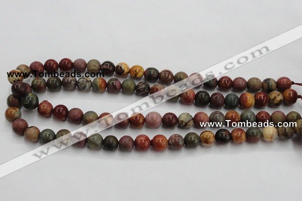 CPJ102 15.5 inches 8mm round picasso jasper gemstone beads wholesale