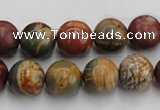CPJ104 15.5 inches 12mm round picasso jasper gemstone beads wholesale