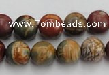 CPJ104 15.5 inches 12mm round picasso jasper gemstone beads wholesale