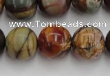 CPJ106 15.5 inches 16mm round picasso jasper gemstone beads wholesale