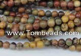 CPJ151 15.5 inches 4mm round picasso jasper gemstone beads