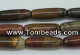 CPJ160 15.5 inches 8*25mm cylinder picasso jasper gemstone beads