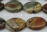 CPJ167 15.5 inches 18*25mm oval picasso jasper gemstone beads