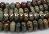 CPJ18 15.5 inches 5*8mm rondelle picasso jasper beads wholesale