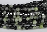 CPJ201 15.5 inches 4mm round green picasso jasper beads