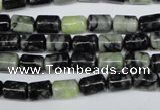 CPJ210 15.5 inches 6*9mm column green picasso jasper beads