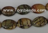 CPJ357 15.5 inches 13*18mm oval picasso jasper gemstone beads