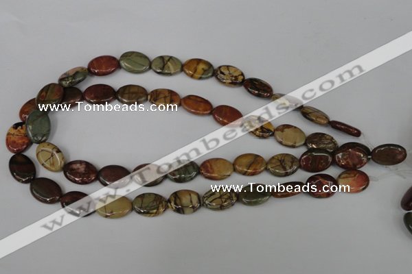 CPJ357 15.5 inches 13*18mm oval picasso jasper gemstone beads