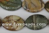 CPJ358 15.5 inches 22*30mm oval picasso jasper gemstone beads