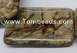 CPJ36 15.5 inches 40*60mm rectangle picasso jasper beads wholesale