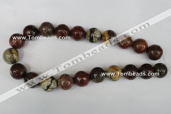 CPJ369 15.5 inches 20mm round picasso jasper gemstone beads