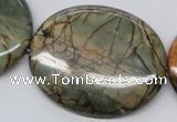 CPJ37 15.5 inches 40*50mm oval picasso jasper beads wholesale