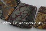 CPJ379 Top drilled 18*25mm - 26*32mm trapezoid picasso jasper beads