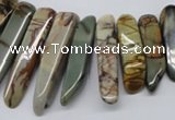 CPJ40 15.5 inches multi size wand picasso jasper beads wholesale
