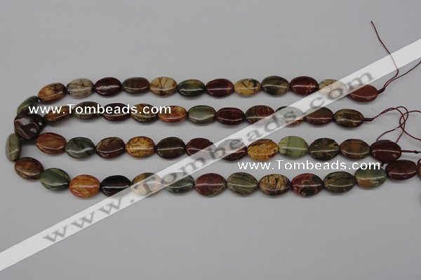 CPJ402 15 inches 12*16mm oval picasso jasper gemstone beads