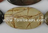 CPJ408 15 inches 25*45mm oval picasso jasper gemstone beads