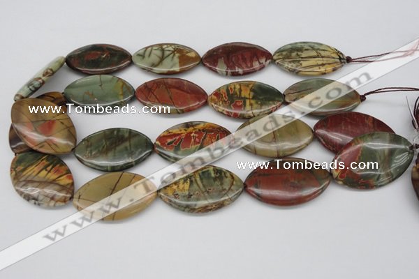 CPJ412 15 inches 25*40mm marquise picasso jasper gemstone beads