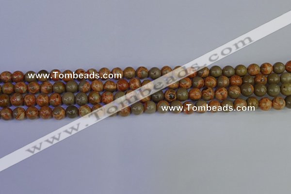 CPJ461 15.5 inches 6mm round African picture jasper beads