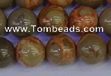 CPJ465 15.5 inches 14mm round African picture jasper beads