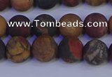 CPJ503 15.5 inches 10mm round matte picasso jasper beads wholesale