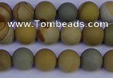 CPJ522 15.5 inches 8mm round matte wildhorse picture jasper beads