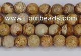 CPJ555 15.5 inches 4mm faceted round picture jasper beads