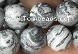 CPJ583 15.5 inches 10mm round grey picture jasper beads wholesale