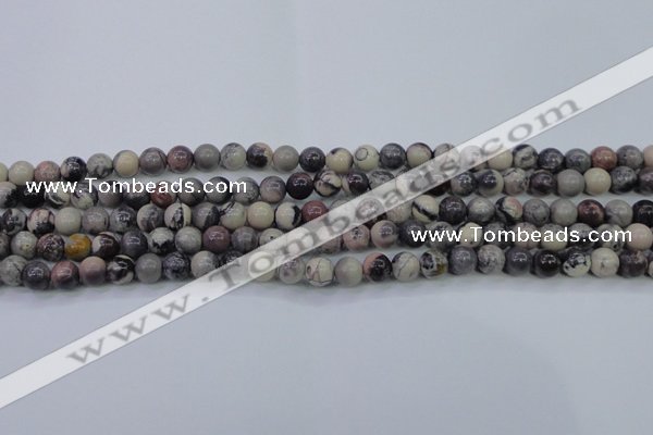 CPJ601 15.5 inches 6mm round purple striped jasper beads wholesale