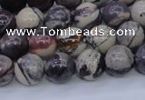 CPJ603 15.5 inches 10mm round purple striped jasper beads wholesale