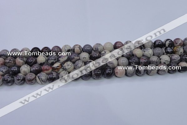 CPJ604 15.5 inches 12mm round purple striped jasper beads wholesale