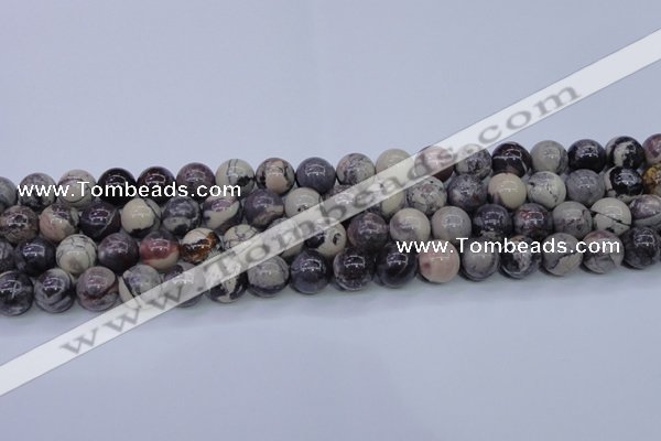 CPJ605 15.5 inches 14mm round purple striped jasper beads wholesale