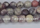 CPJ611 15.5 inches 6mm faceted round purple striped jasper beads